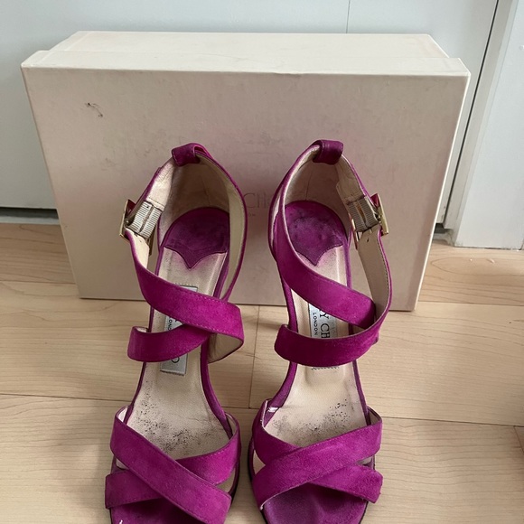 Jimmy Choo Lottie Sandals 100mm in Pink - Picture 5 of 8